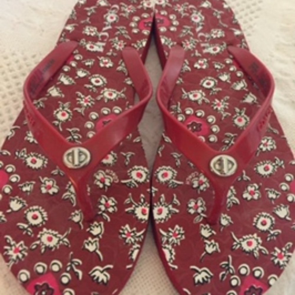 Coach - Red Flip Flops